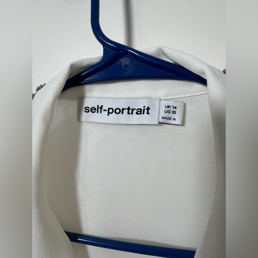 Self-Portrait White Button Up - Picture 6 of 8